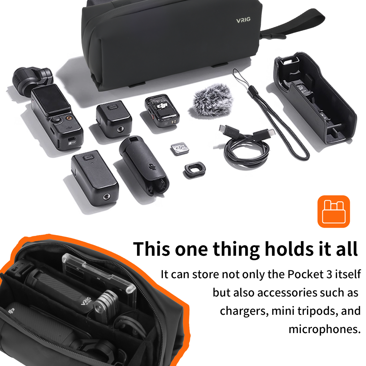VRIG AC-55 Portable Carrying Bag for DJI Osmo Pocket 3