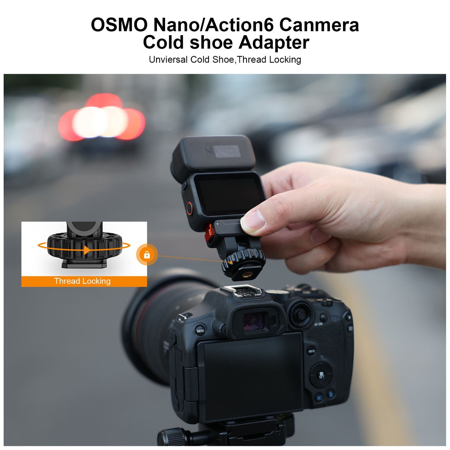 VRIG AC-68 Magnetic Quick Release Mount for DJI Osmo Action 6 / Osmo Nano