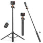 VRIG AC-104S 55" Magnetic Selfie Stick Tripod for Insta360 X5 ACE Pro 2 with Remote Controller,Extension Rod Quick Release Table Desk Portable Handle Grip Stand with Cold Shoe for Insta360 X5/X4 Air/ACE PRO