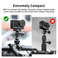 VRIG AC-84S 360° Magnetic Quick Release Mount for DJI Osmo Action6,Action5,Action4,Osmo Nano,Osmo 360,Aluminum Base Bracket with 1/4" Screw & Foldable Dual-Claws for Chest Mount,Tripod, Selfie Stick