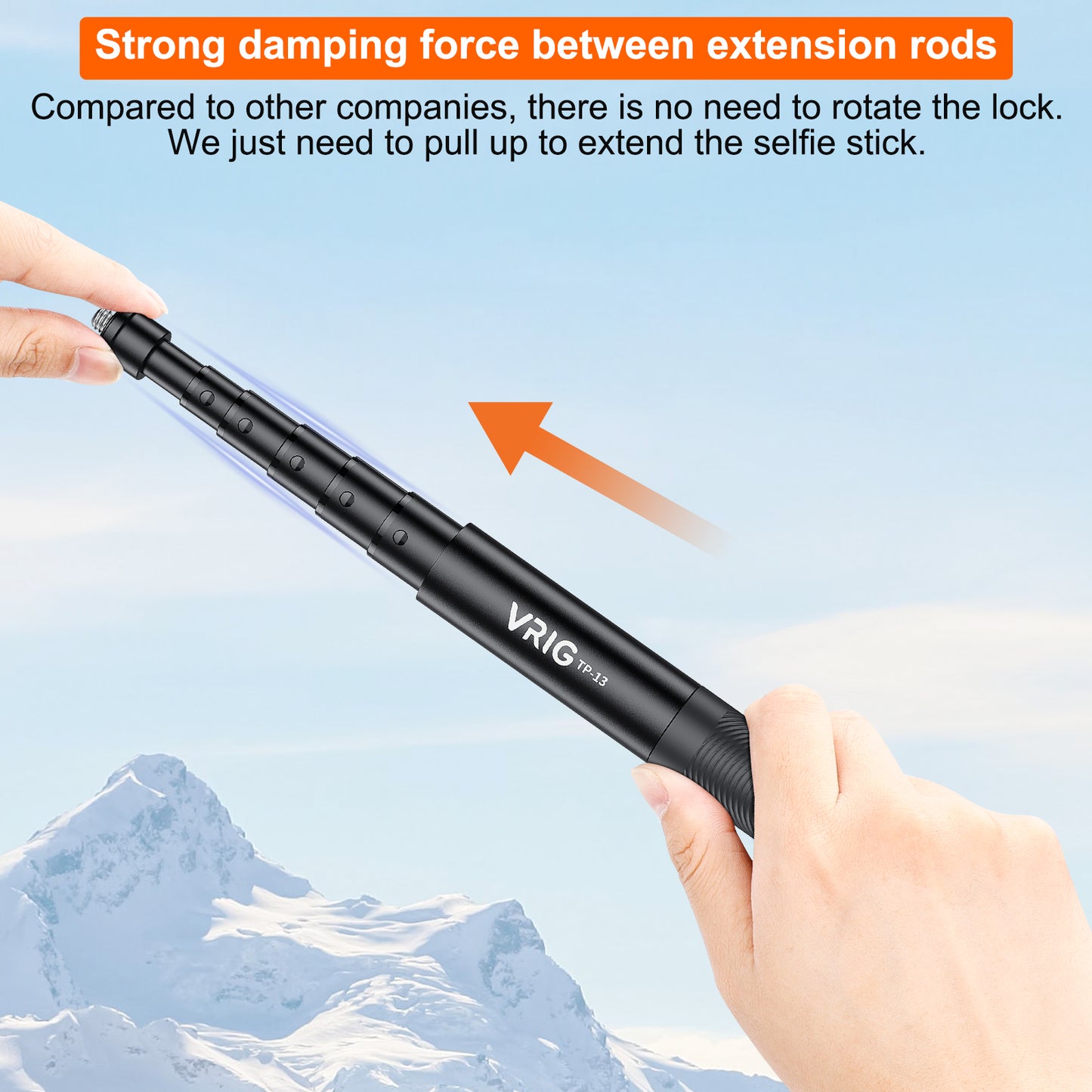 VRIG TP-13 Invisible Selfie Stick(51inch)