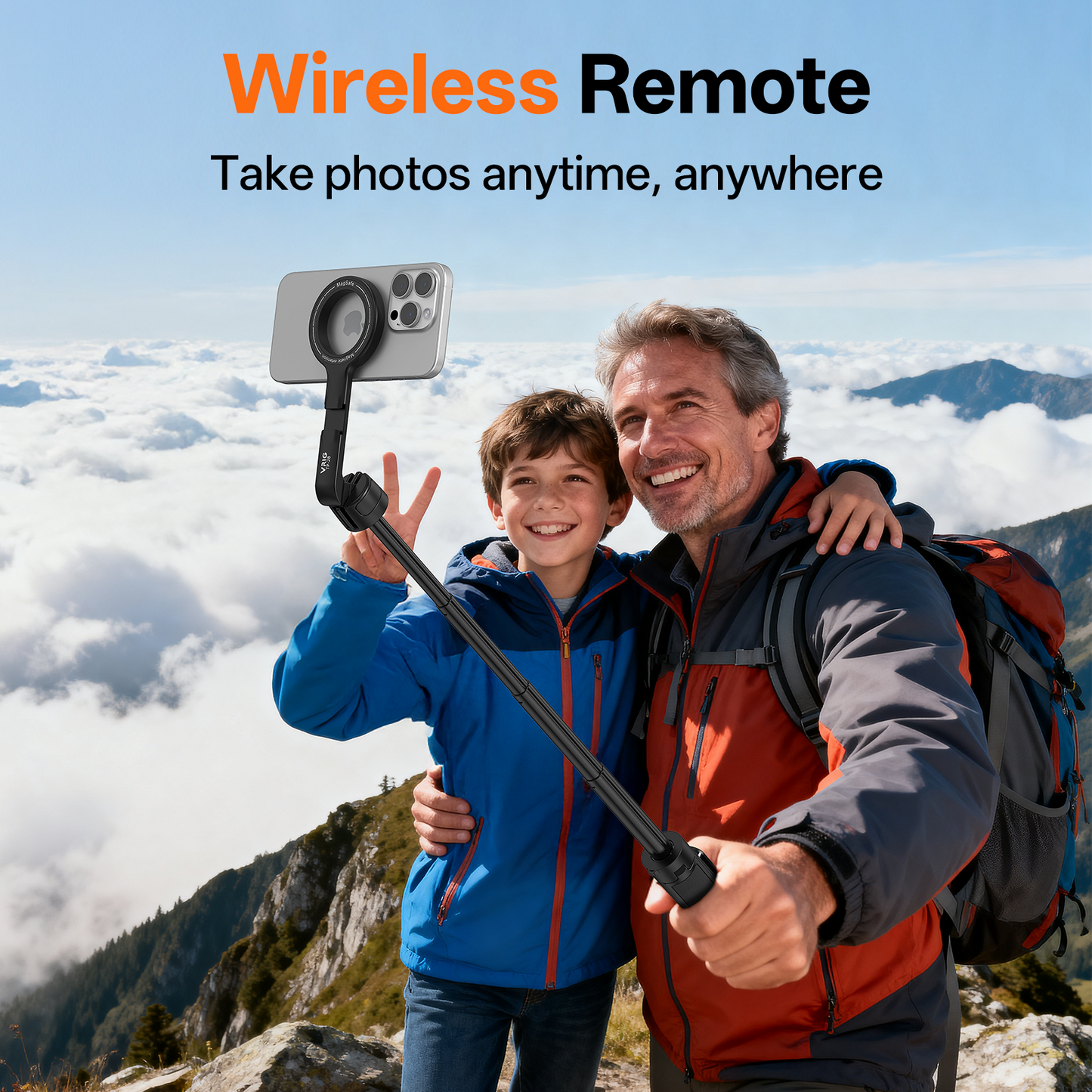 VRIG TP-28 Magnetic Selfie Stick Tripod for iPhone with Remote