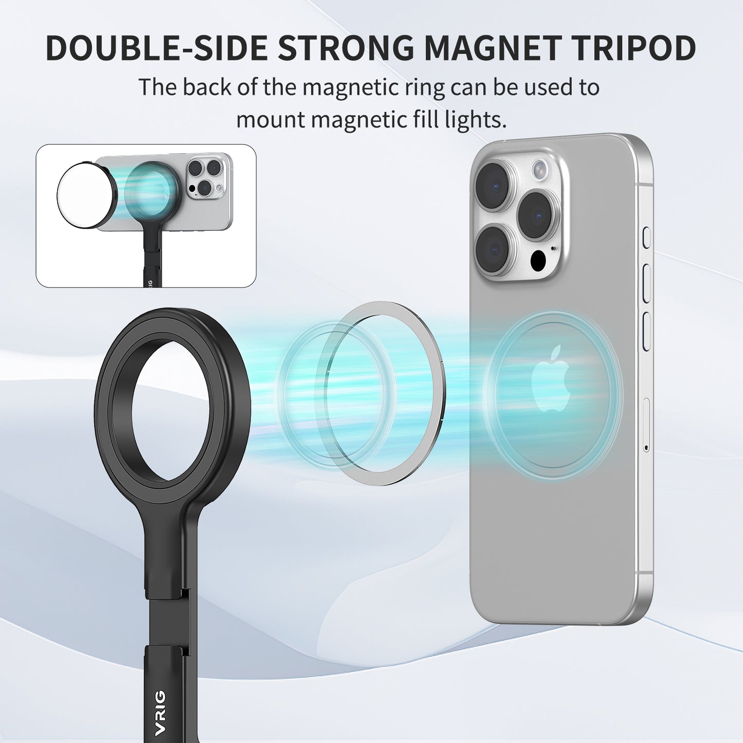 VRIG TP-33 Magnetic Phone Tripod Mount Adapter iPhone Magsafe