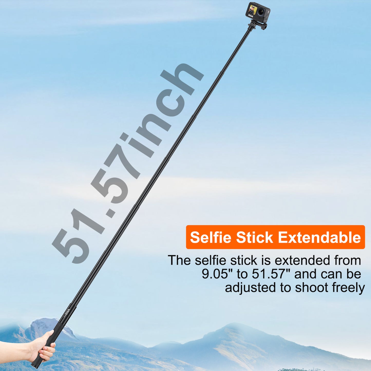 VRIG TP-13 Invisible Selfie Stick(51inch)