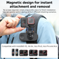 VRIG  AC-98 Magnetic Backpack Clip Mount for Insta360 X5 / X4 / Ace Pro 2,
