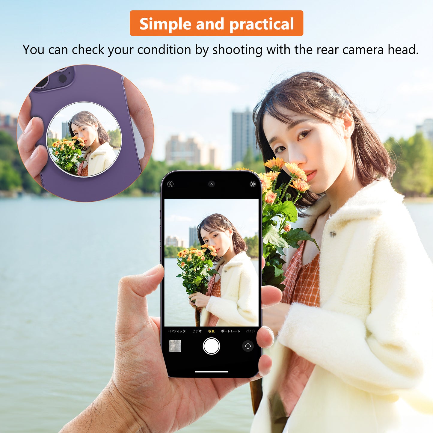 VRIG MG-20 2.2" Magnetic Selfie Mirror for Back Camera