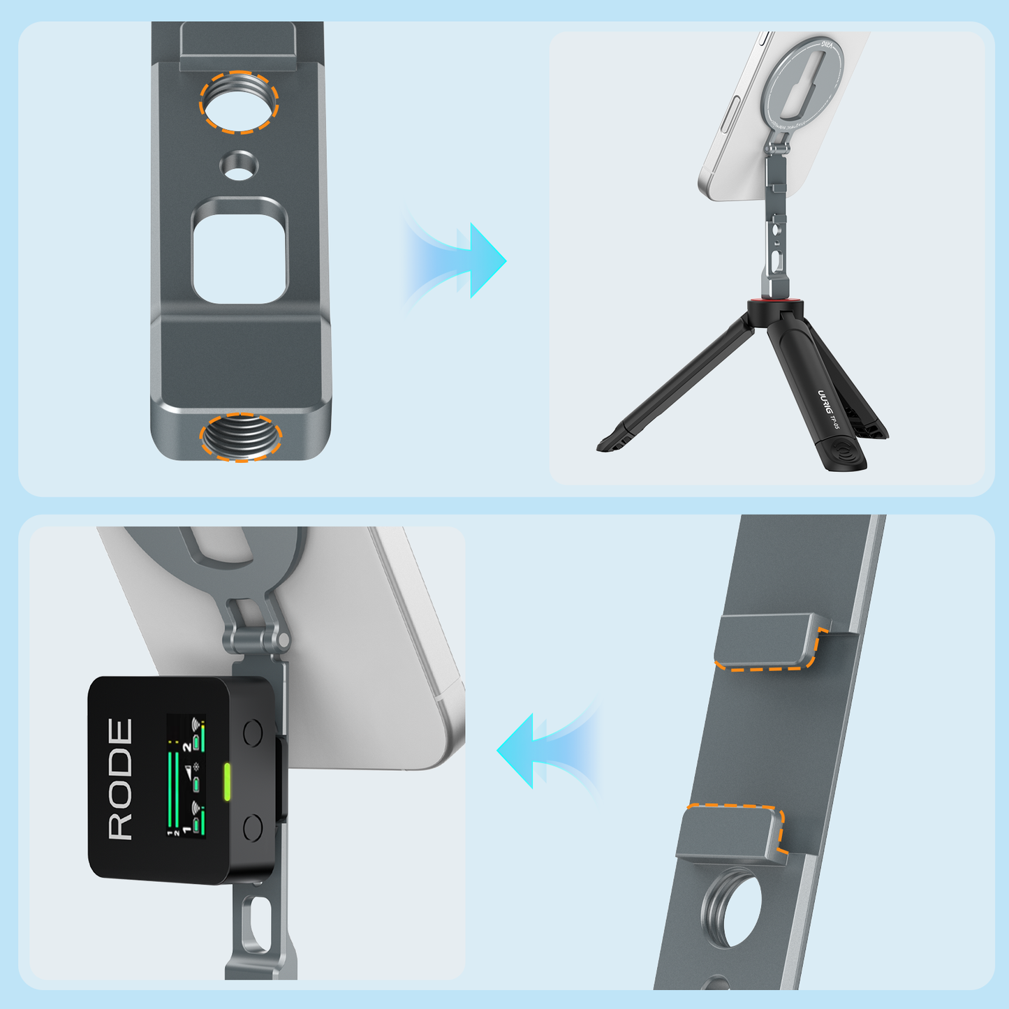 VRIG MG-32 Phone Tripod Holder Mount for MagSafe