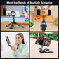 VRIG MG-21 Magnetic Pocket Phone Tripod Foldable Compatible with Magsafe iPhone 15/14/13/12 Plus Pro Max Series, Upgrade Mini Cell Phone Tripod Mount Handle Smartphone Desk Stand Travel All in One
