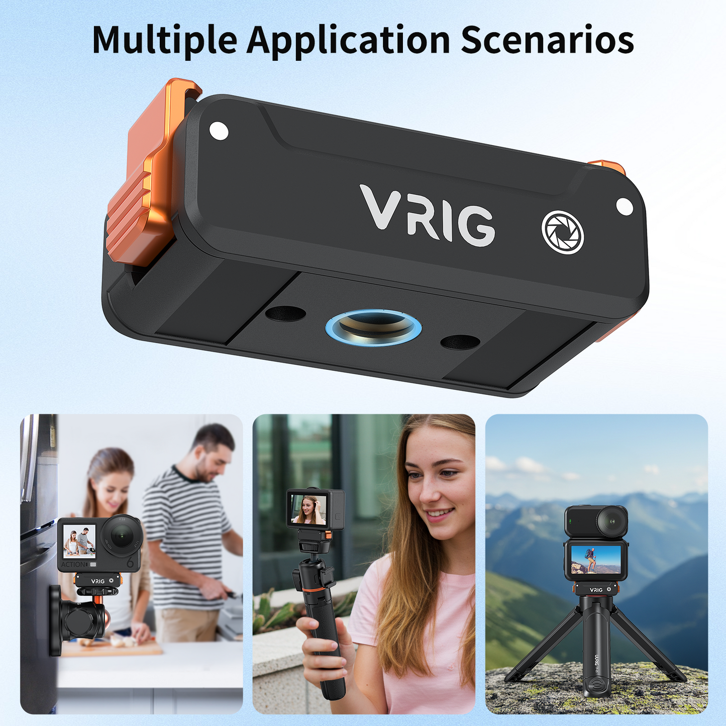 VRIG AC-67 Magnetic Quick-Release Adapter Mount for DJI Osmo Nano/Action 6
