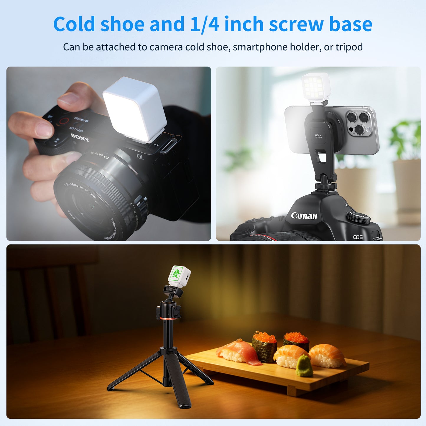 VRIG FD-01 Mini LED Action Camera Vlogging Video Light