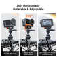 VRIG AC-84S 360° Magnetic Quick Release Mount for DJI Osmo Action6,Action5,Action4,Osmo Nano,Osmo 360,Aluminum Base Bracket with 1/4" Screw & Foldable Dual-Claws for Chest Mount,Tripod, Selfie Stick