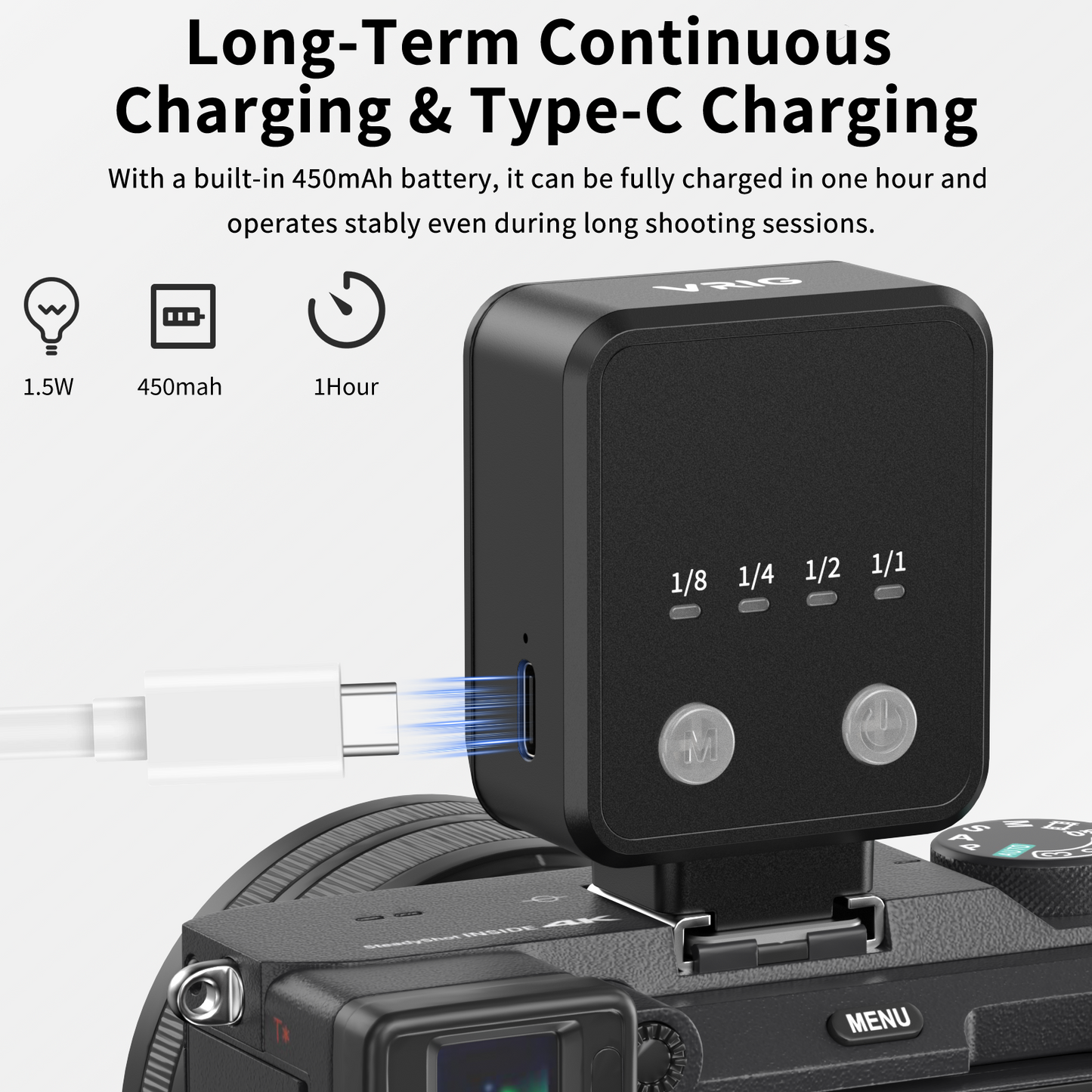 VRIG FL-01 Mini Camera Flash Speedlite with Video Light