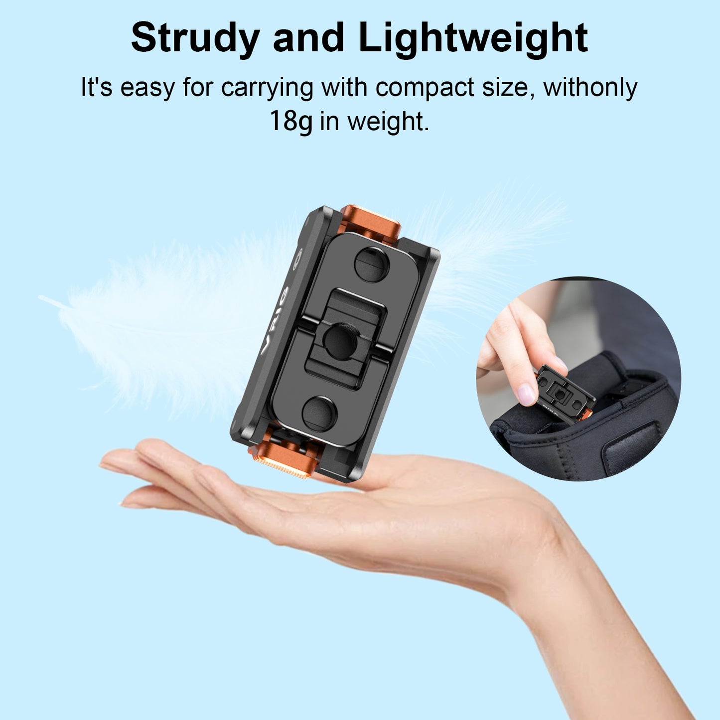 VRIG AC-65 Magnetic Quick-Release Adapter Mount for DJI Osmo Nano/Action 6