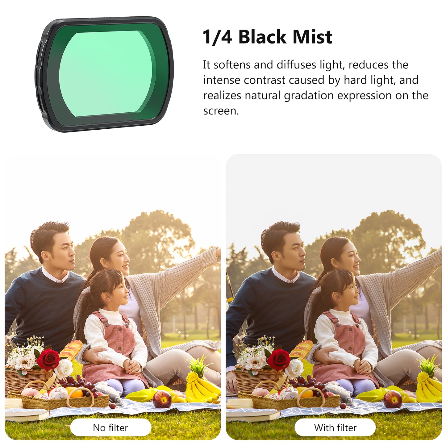 VRIG FT-04 HD CPL 1/4 ND8 ND16 ND32 ND64 Filter Set Compatible with DJI Osmo Pocket 3(6Pack）