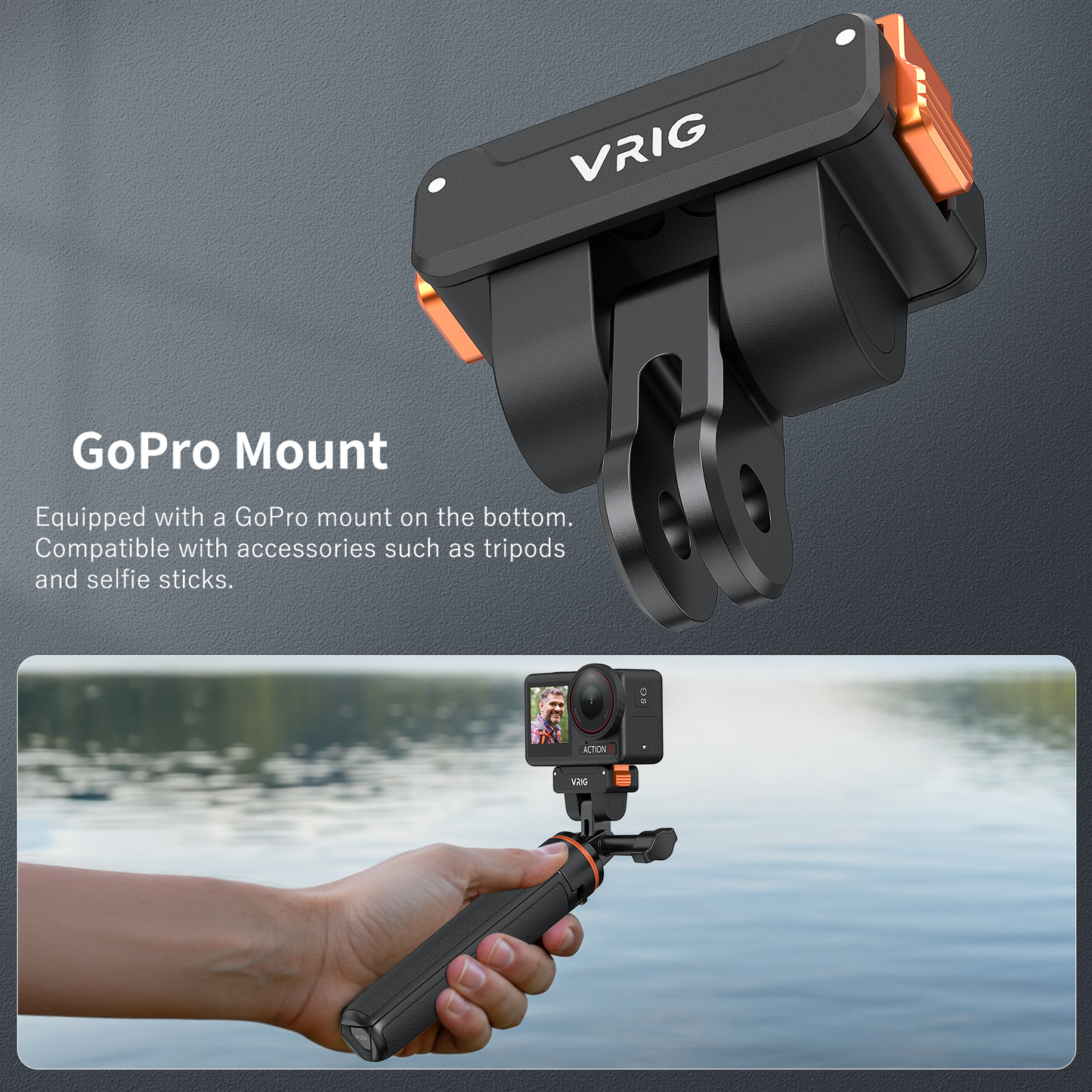 VRIG AC-58 Adjustable Quick-Release Adapter Mount for DJI Osmo 360