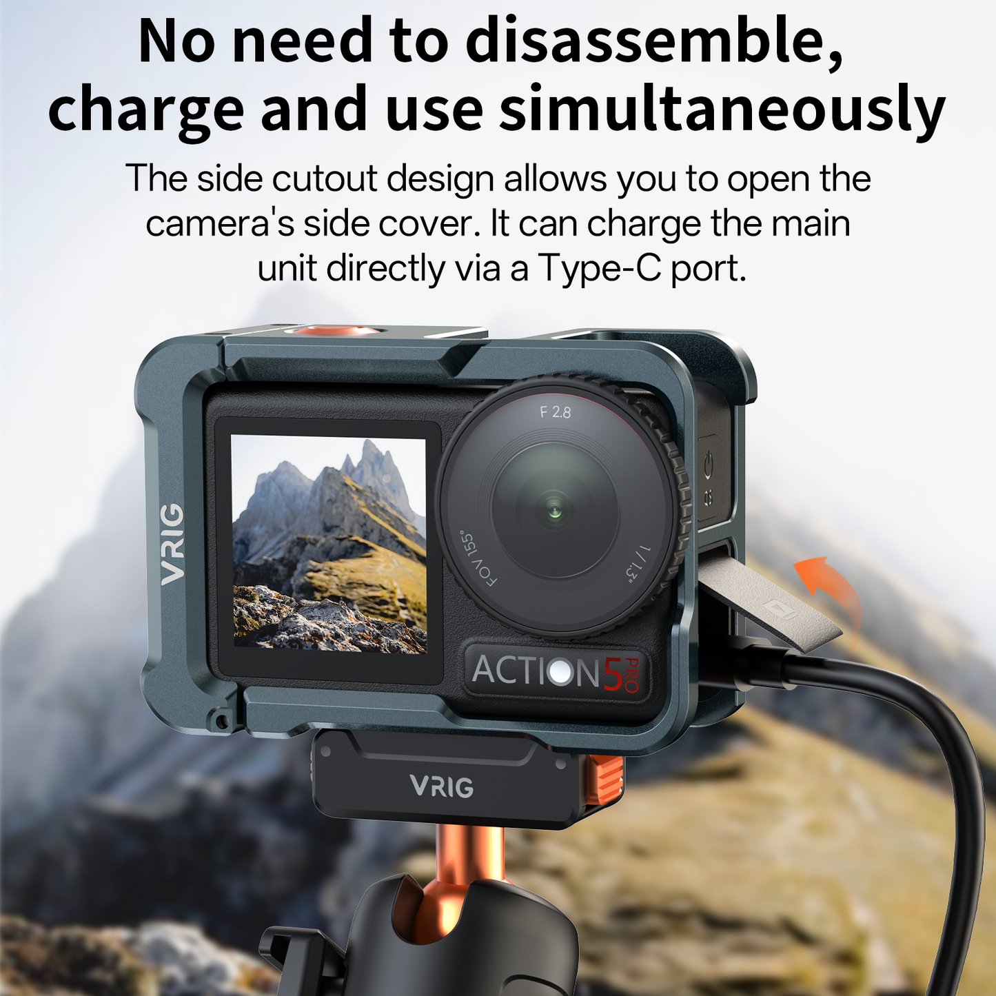 VRIG GA-05 Metal Cage for DJI Osmo Action 5 Pro/ 4/3