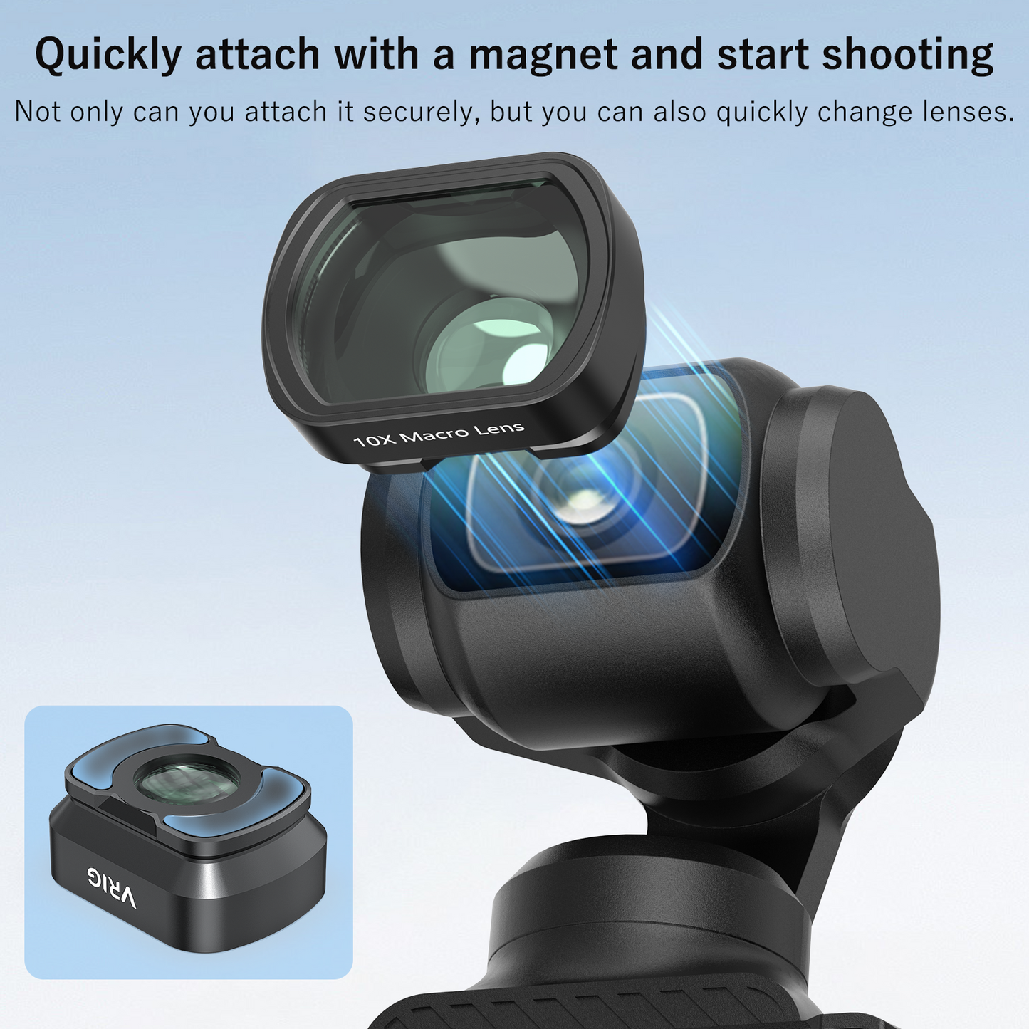 VRIG FT-07 10X Macro Lens Compatible with DJI Osmo Pocket 3