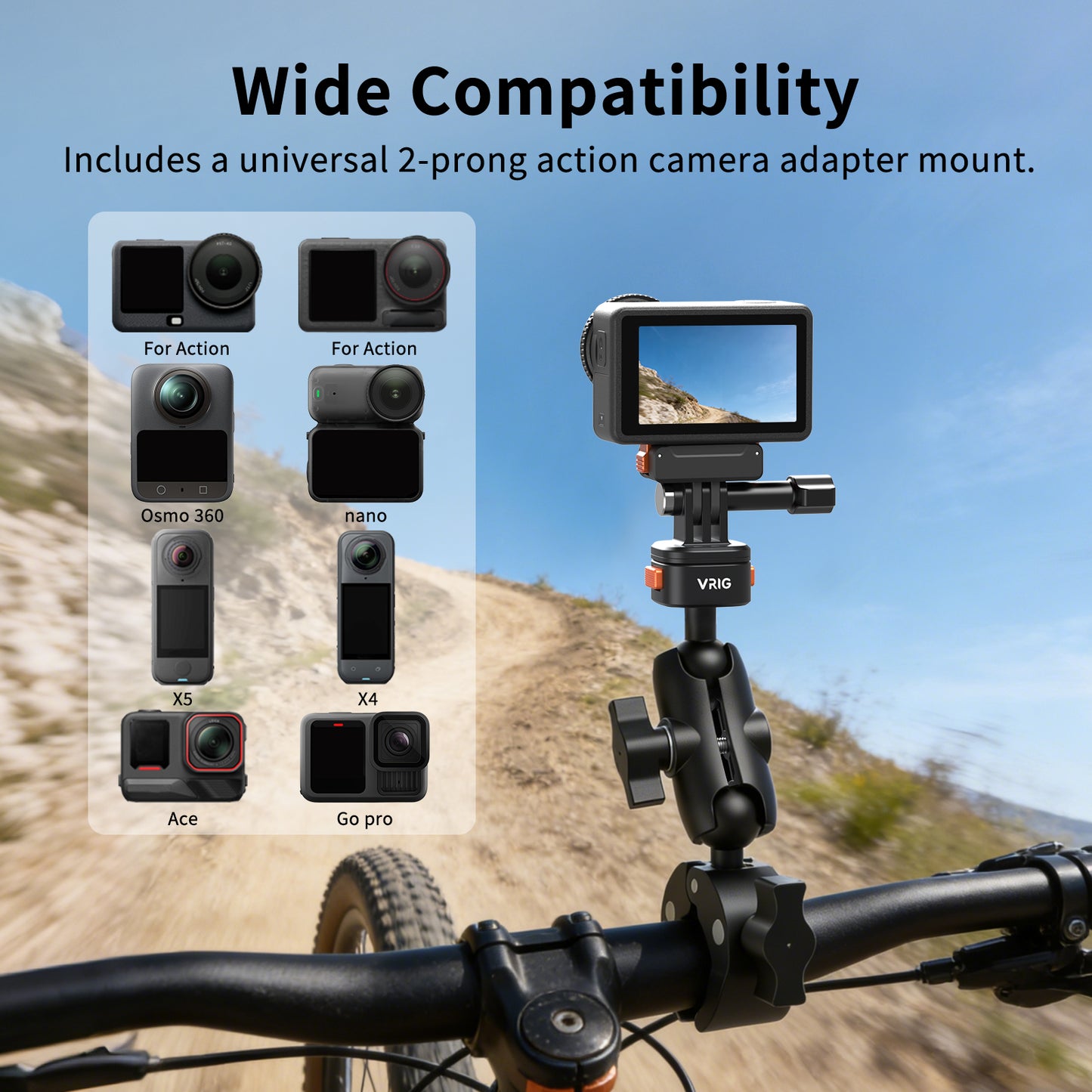 VRIG AC-76 Super Clamp Camera Mount with 360° Dual Ball Head