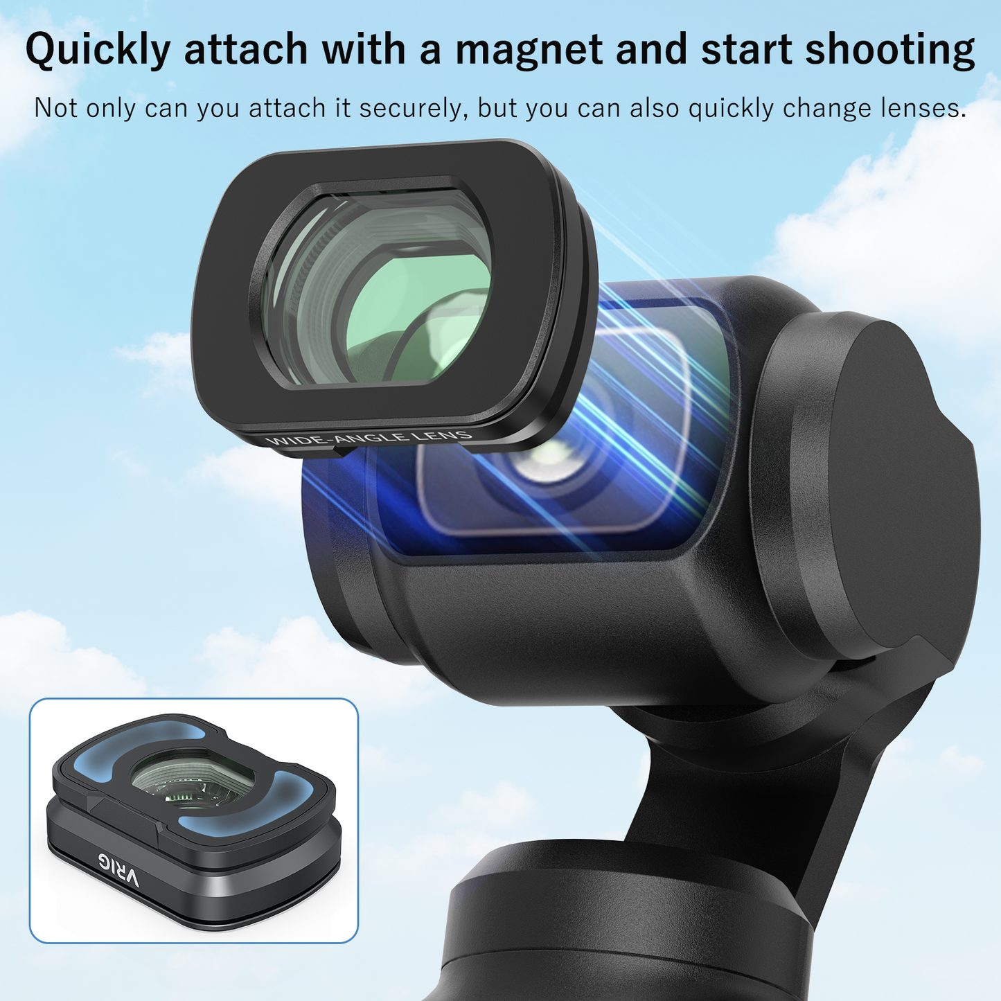 VRIG FT-06 Wide Angle Lens Compatible with DJI Osmo Pocket 3
