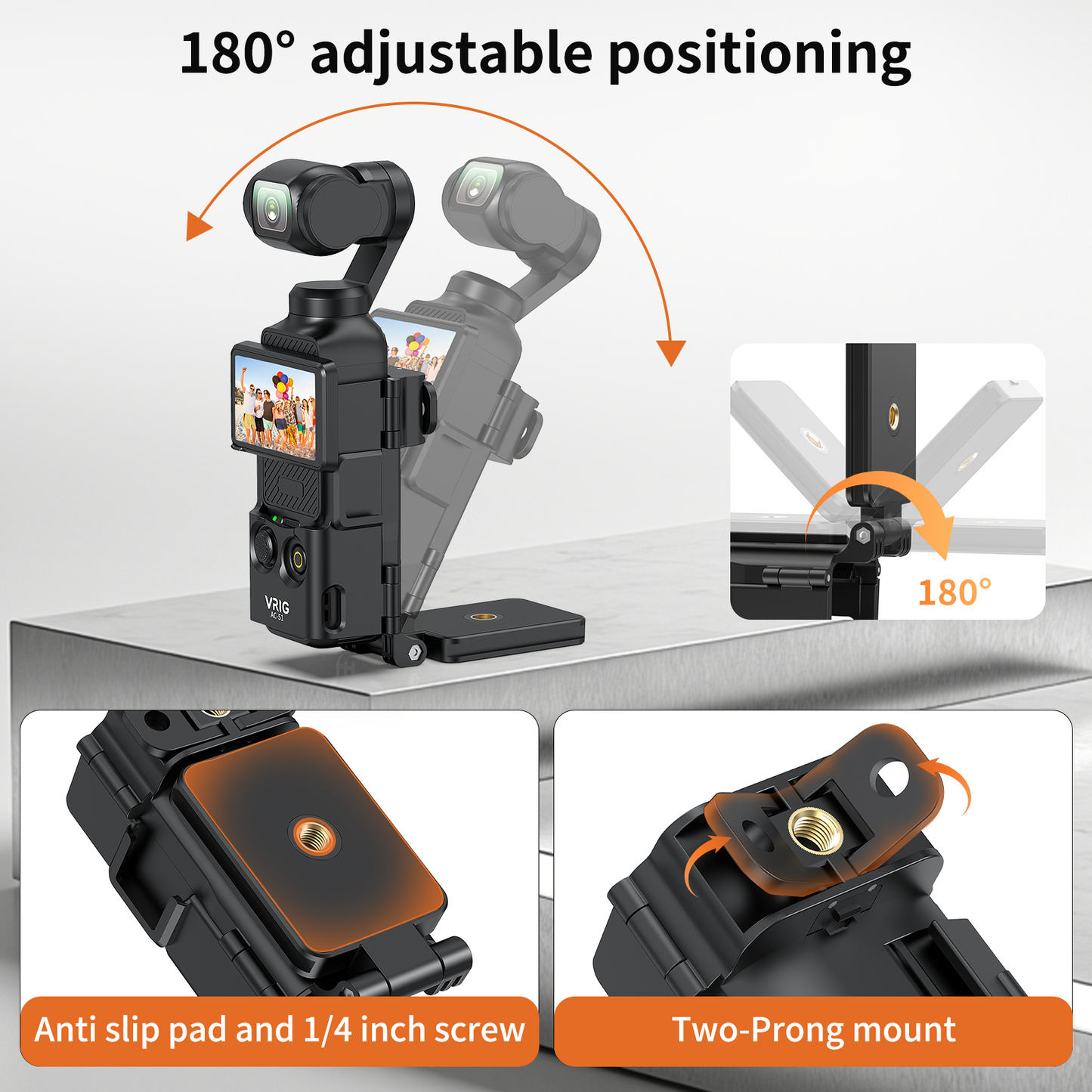 VRIG AC-51 Magnetic Mount Stand Compatible with DJI Osmo Pocket 3