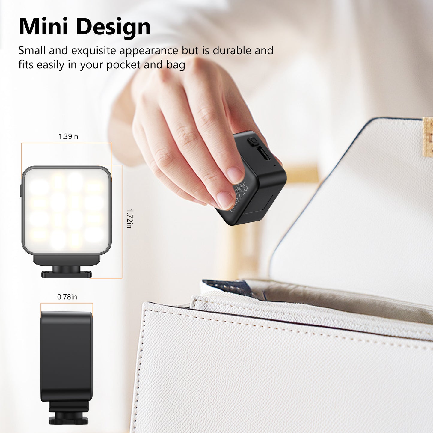 VRIG FD-02 Mini LED Action Camera Vlogging Video Light