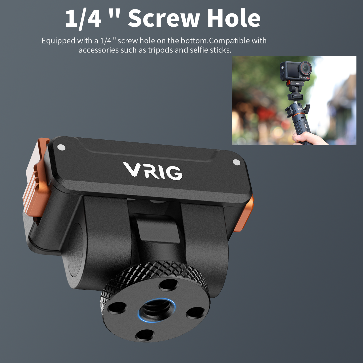 VRIG AC-59 Adjustable Quick-Release Adapter Mount for DJI Osmo 360