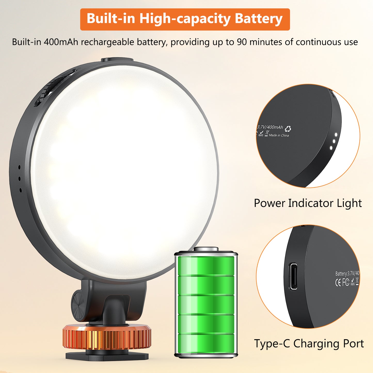 VRIG FD-05 Led Video Light with Cold Shoe
