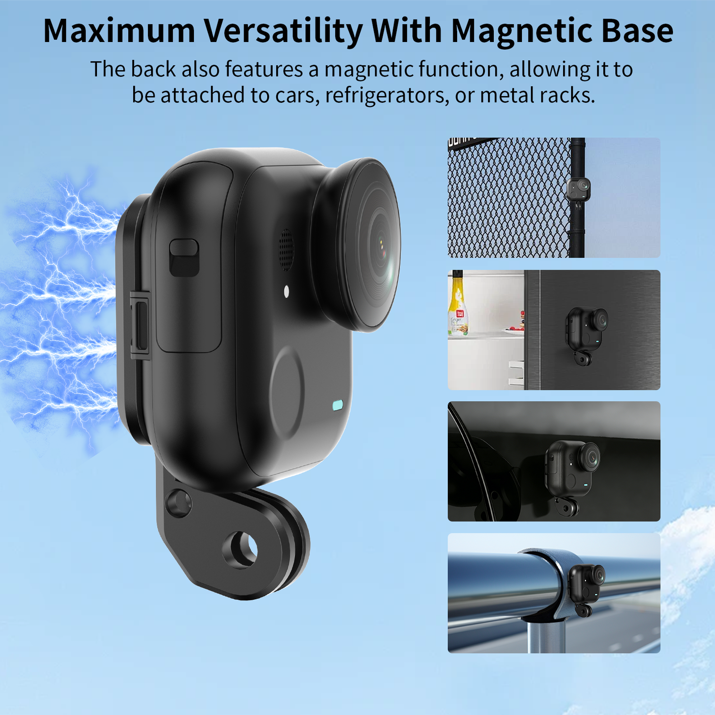 VRIG AC69 Quick-Mounting Magnetic Base for Insta360 GO Ultra Accessories