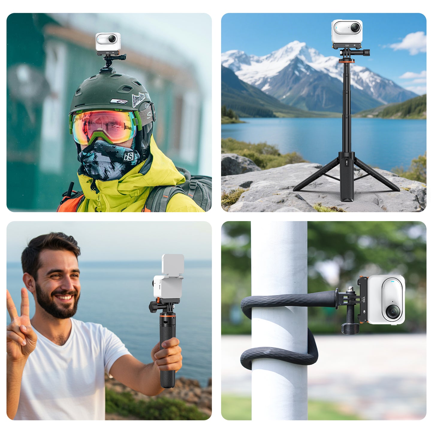 VRIG AC-45 Magnetic Quick Release Mount for Insta360 GO3S /GO3