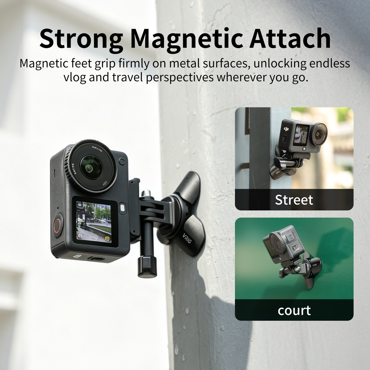 VRIG TP-41 Magnetic Mini Tripod for DJI OSMO Pocket 4P/4/3 & Insta360 Luna Ultra