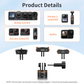 VRIG TP-35 Auto Pop Open Extendable Mini Camera Tripod,Portable Small Handle Grip Desktop Webcam Selfie Stick Tripod for DJI Osmo Action 6/5Pro/4/3,GoPro Hero 13 12 11 10 Max,Mission 1 PRO