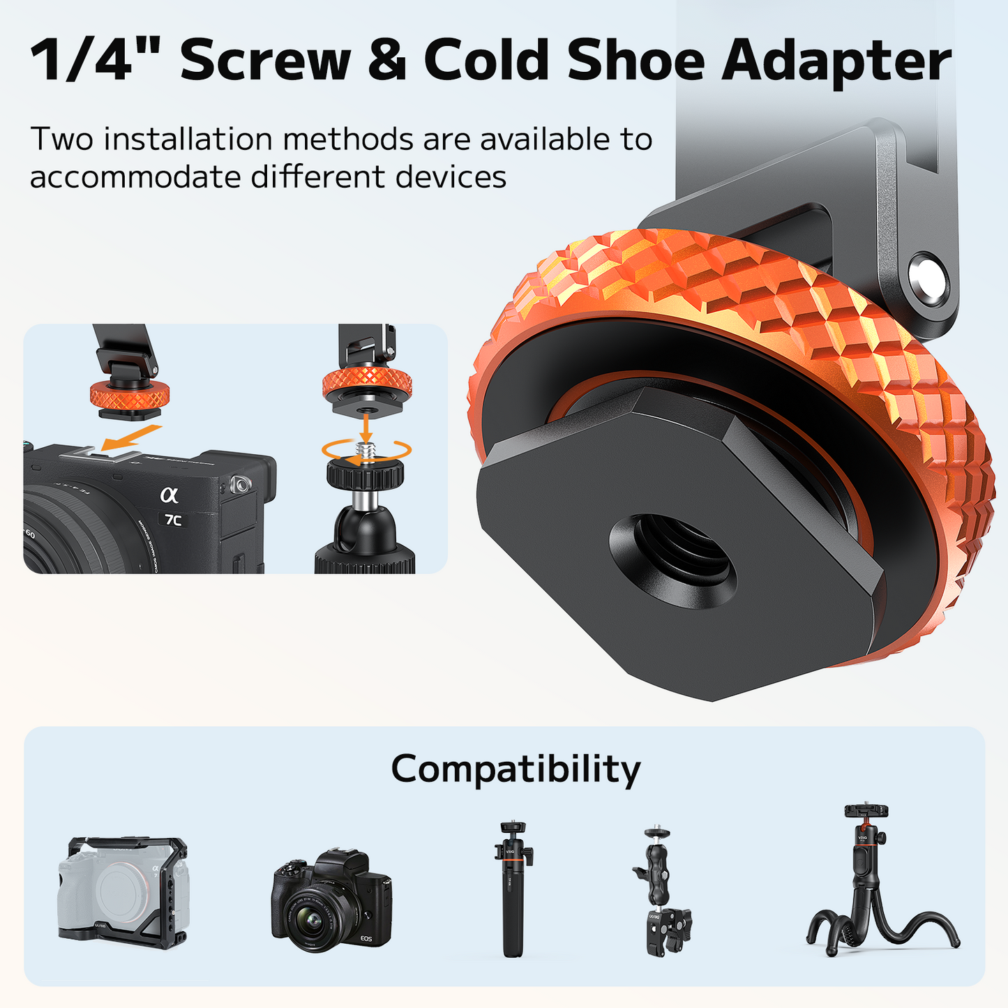 VRIG MG-40 Magnetic Phone Tripod Mount for iPhone and MagSafe Cases