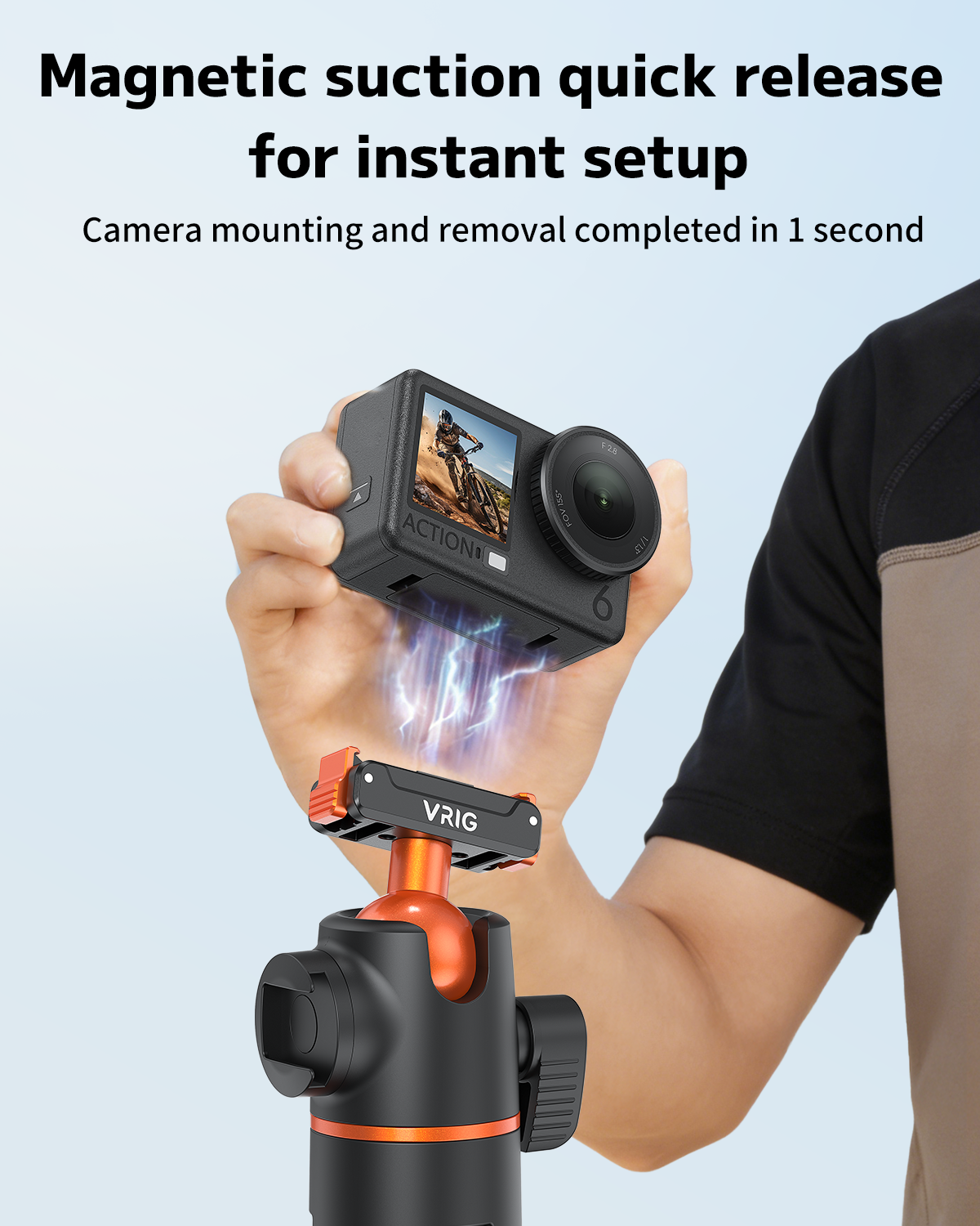 VRIG AC-72 55" Selfie Stick Tripod for DJI Osmo Action 6/5/4,Osmo 360 with Remote