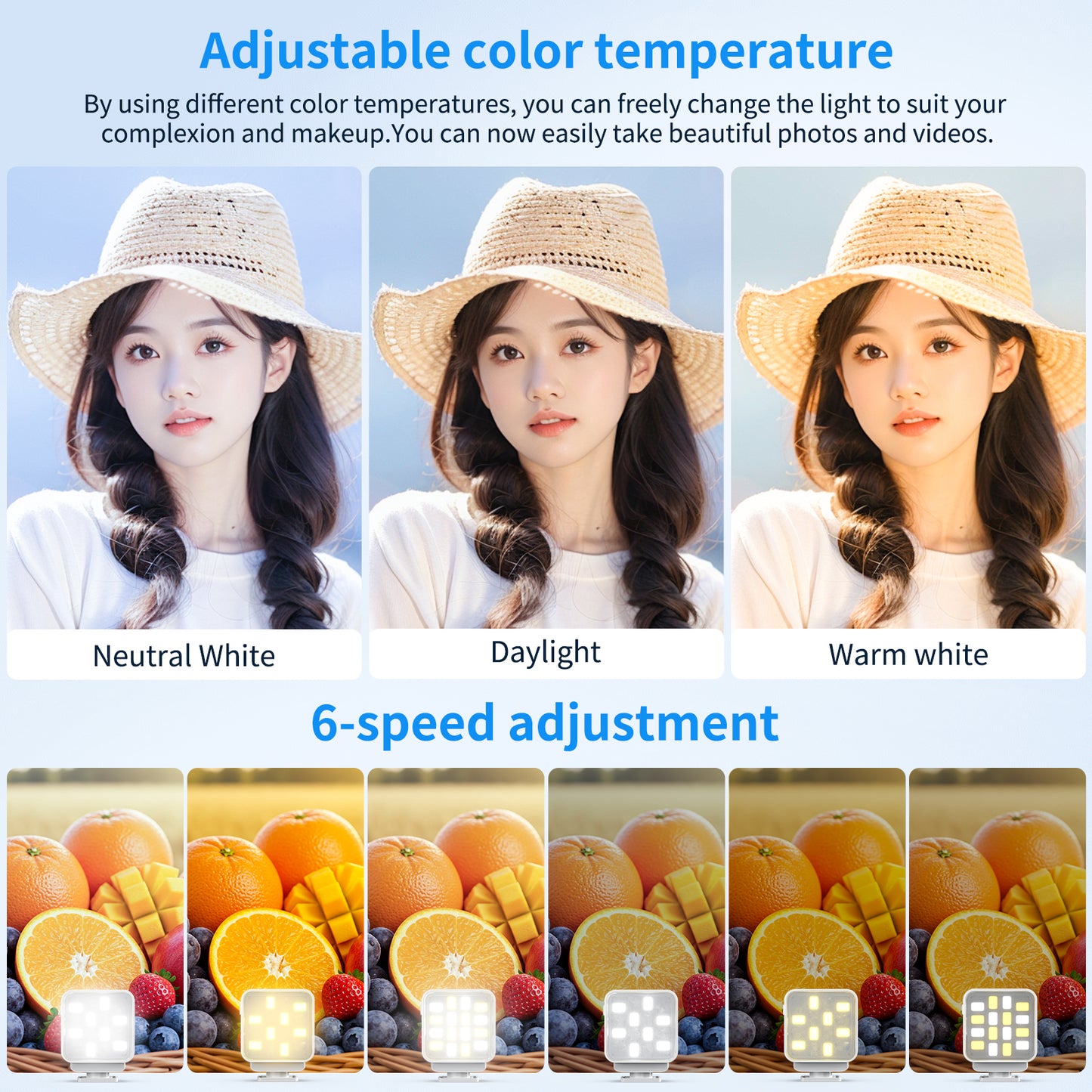 VRIG FD-01 Mini LED Action Camera Vlogging Video Light