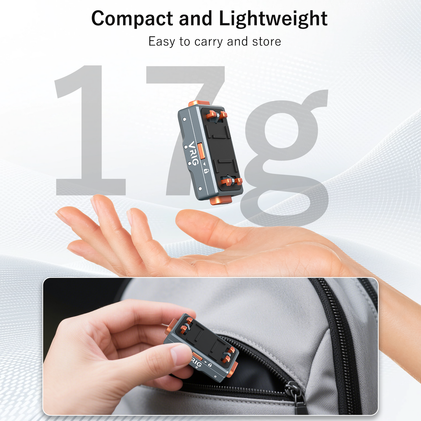 VRIG AC-64 Quick Release Mount 2.0, Safety Lock Mechanism Magnetic Base for Insta 360 X5/ X4 Air/Ace Pro 2/ Ace Pro/Ace