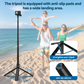 VRIG TP-30  70"  Extendable Tripod Stand Selfie Vlog Handle with 1/4" Screw