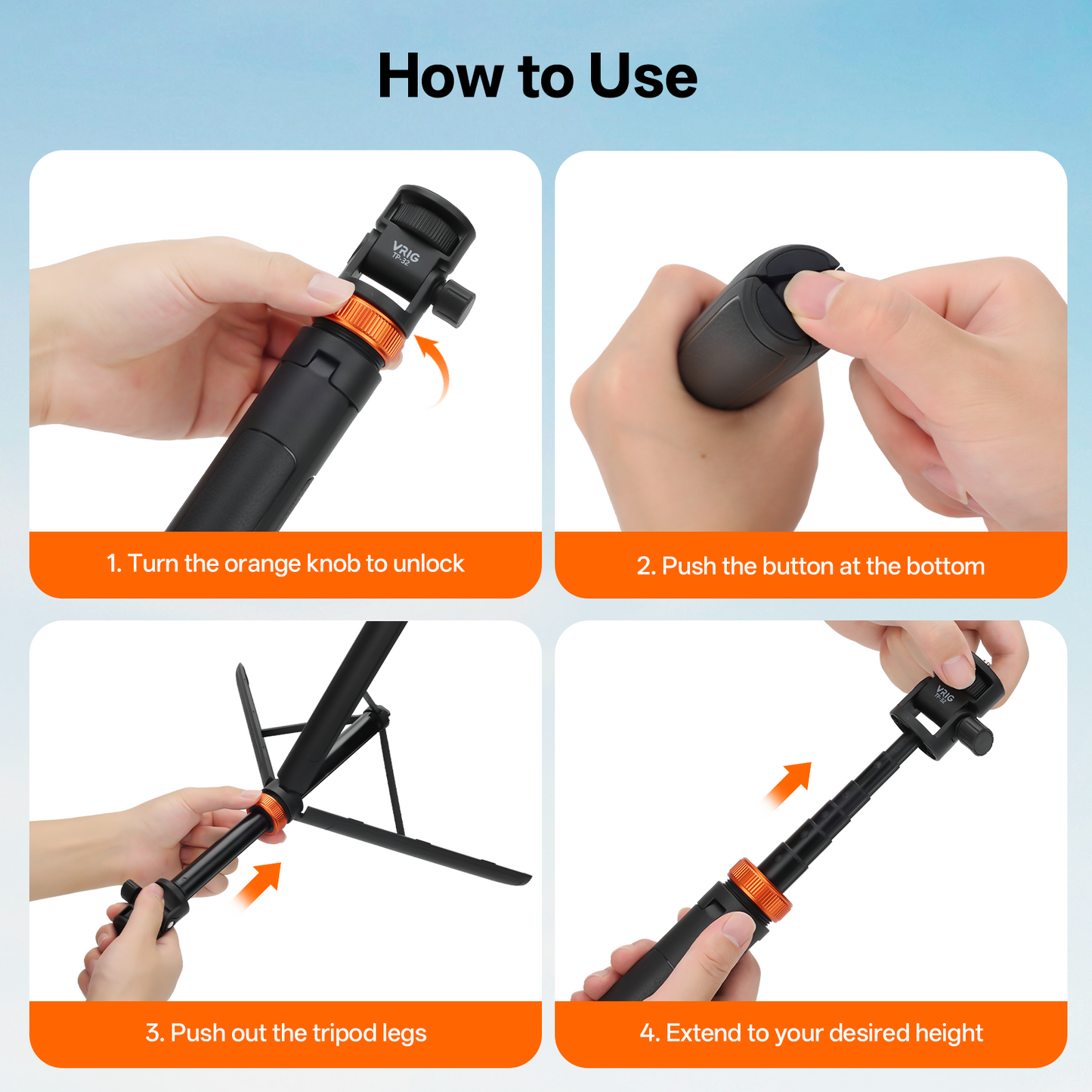 VRIGTP-32  63" Extendable Photography Light Stand