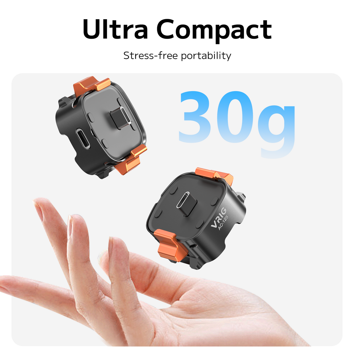 VRIG AC-125 Aluminum Desktop Charging Adapter Base for Insta360 Luna Ultra/Pro