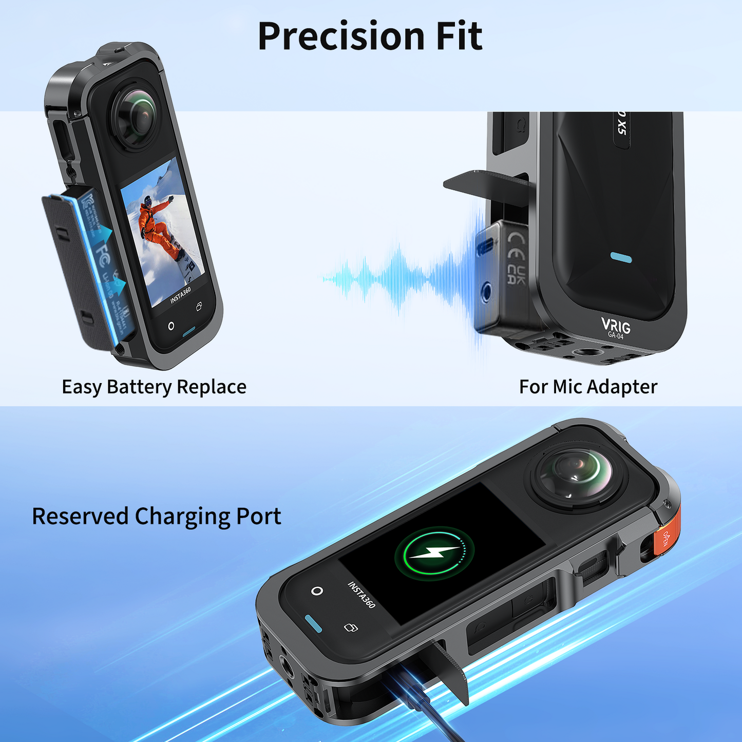 VRIG GA-04 Metal Cage for Insta 360 X5