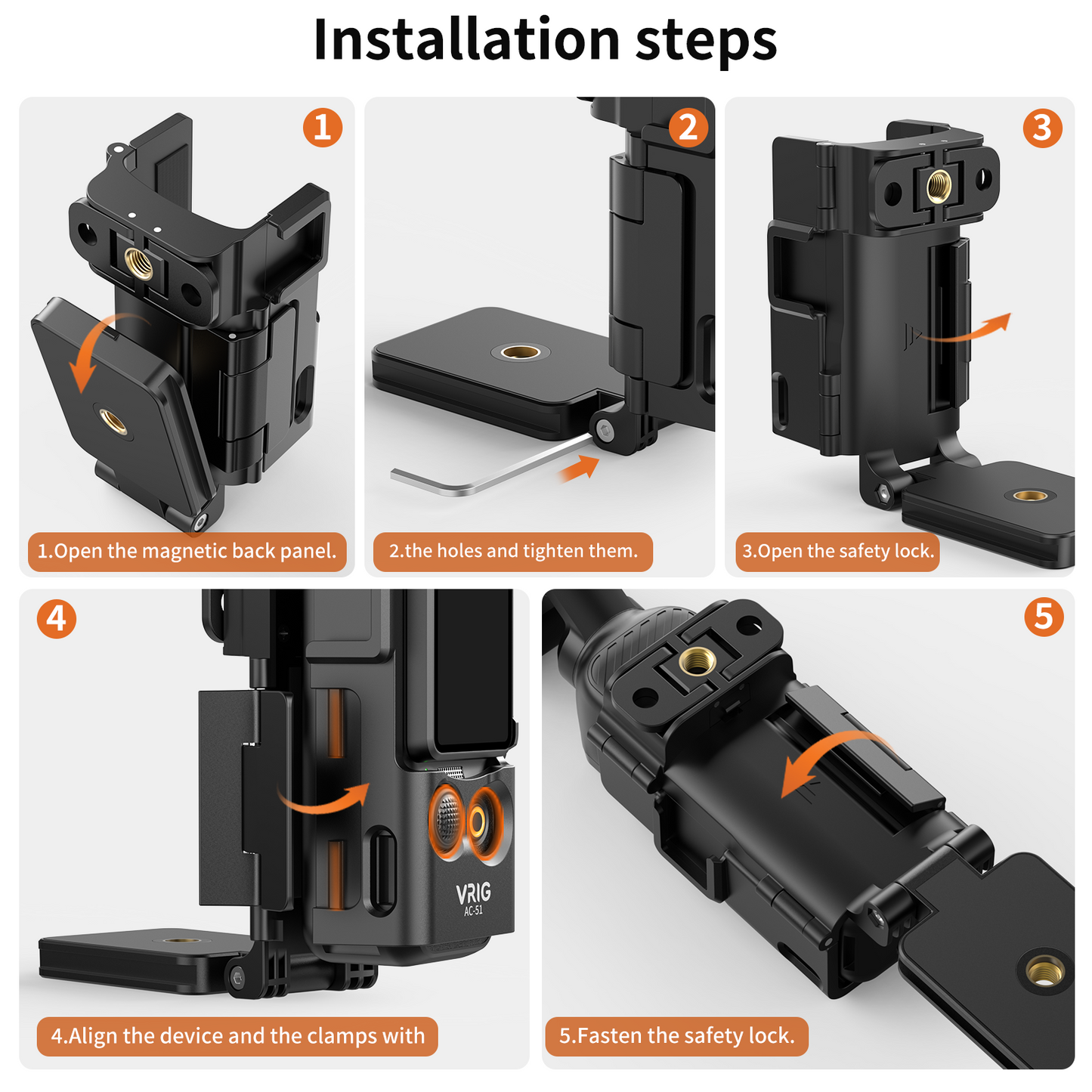 VRIG AC-51 Magnetic Mount Stand Compatible with DJI Osmo Pocket 3