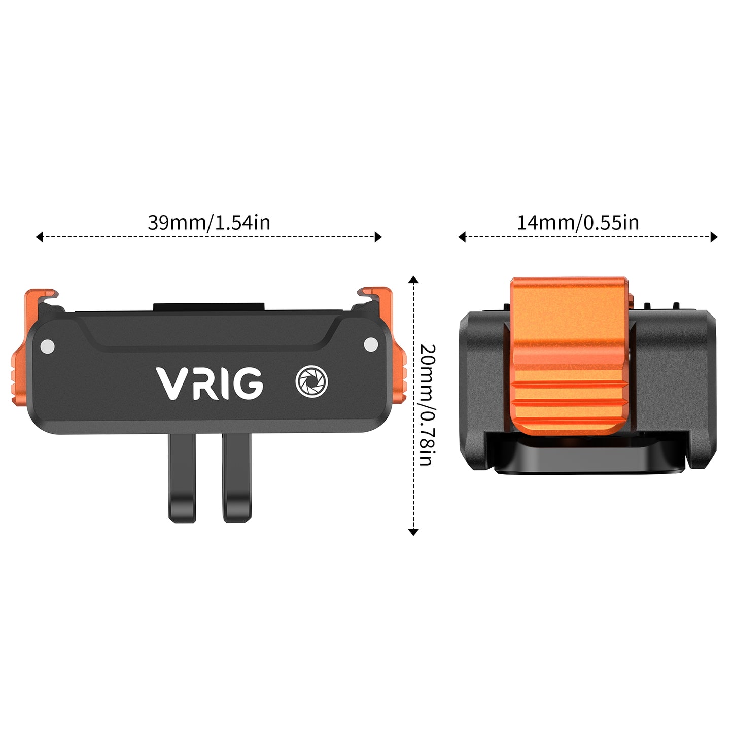 VRIG AC-65 Magnetic Quick-Release Adapter Mount for DJI Osmo Nano/Action 6