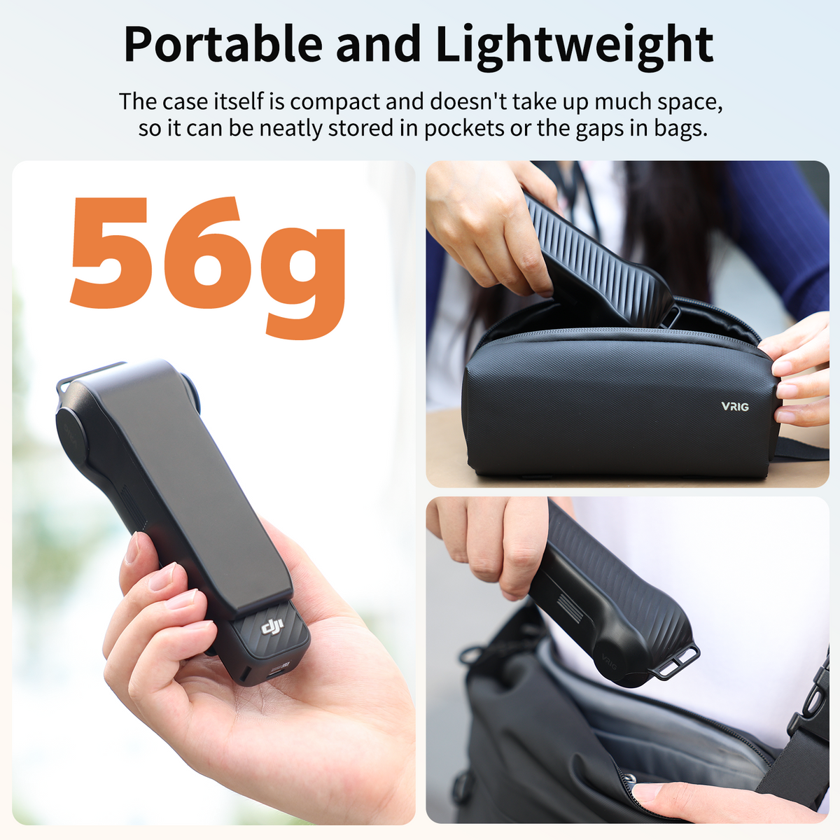 VRIG AC-112 Protective Cover Case for DJI Osmo Pocket 4 w 2 CPL/ND Filter Slots