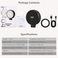 VRIG FD-04 Magnetic Selfie Light with Mirror for iPhone Magsafe(Black)