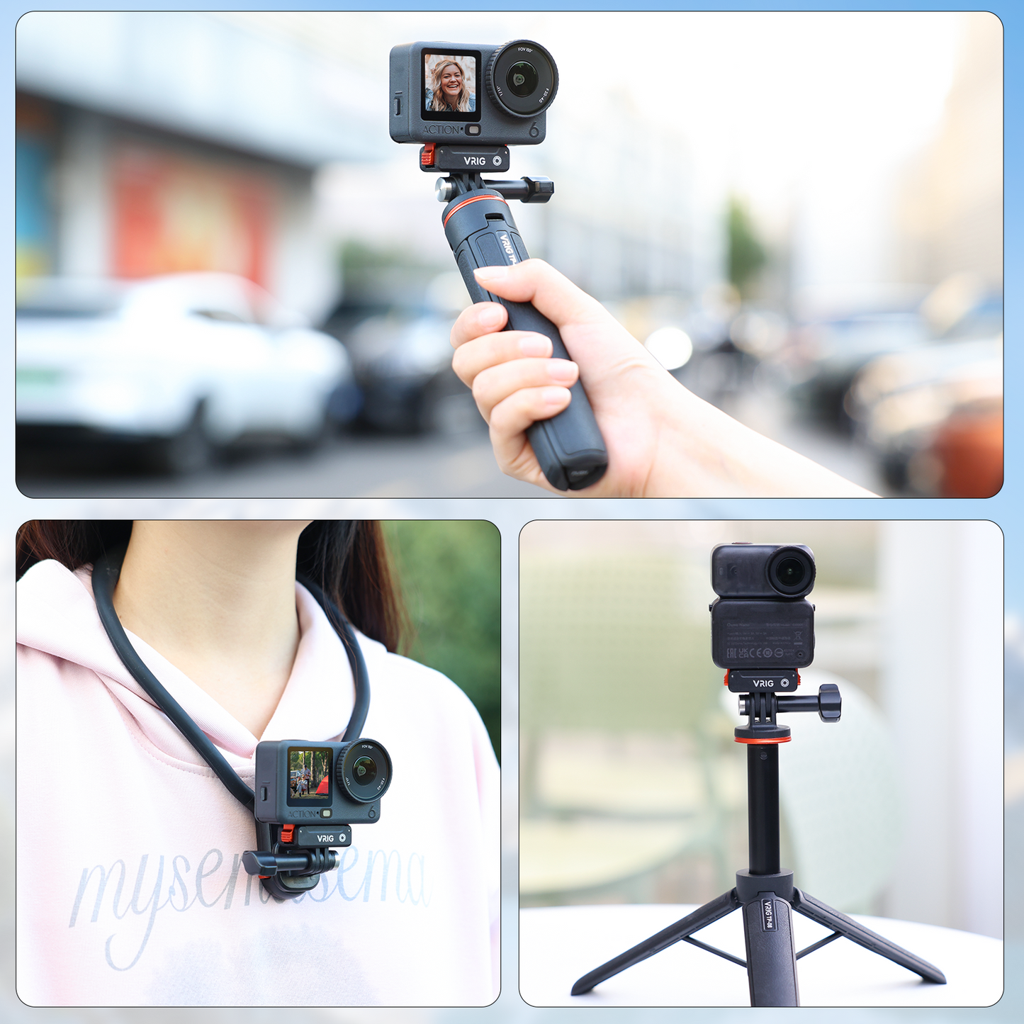 VRIG AC-66 Magnetic Quick-Release Adapter Mount for DJI Osmo Nano/Action 6