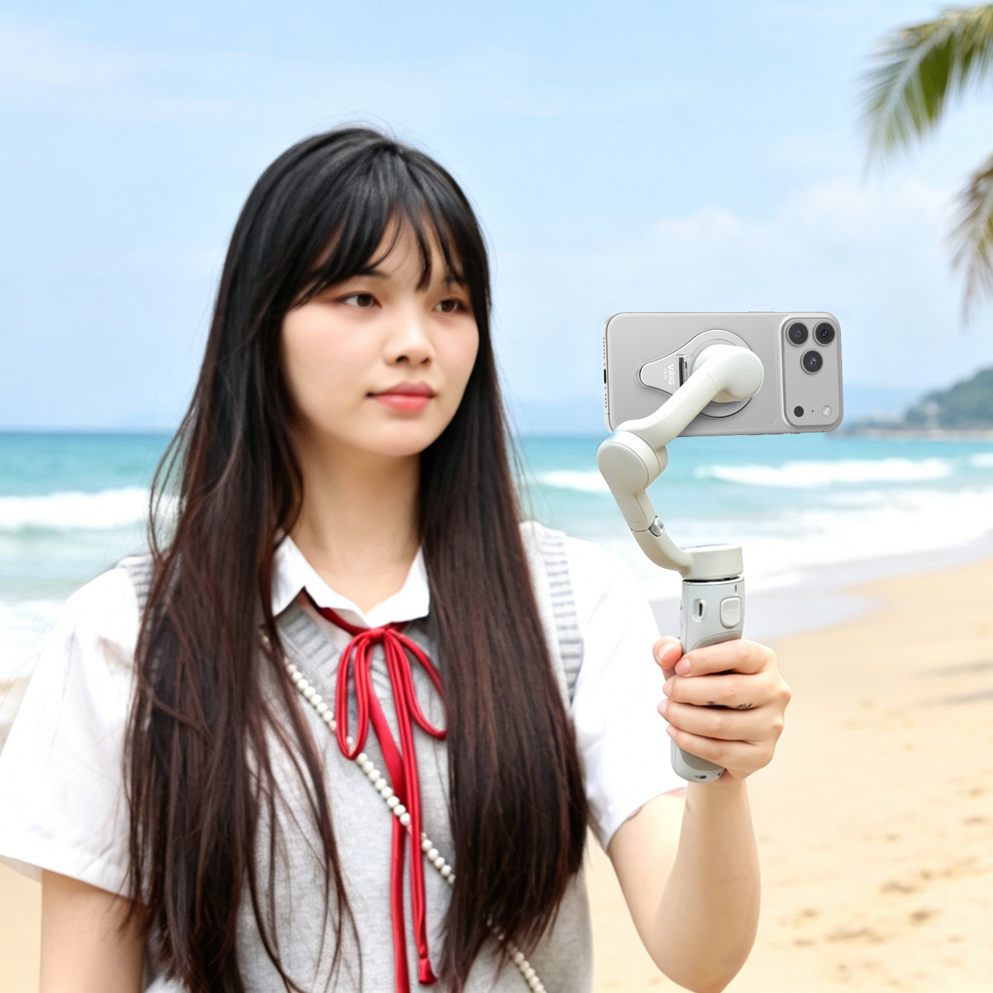 VRIG CA-04 OM Magnetic Mount Phone Holder Clamp for DJI Osmo Mobile 8P/8/7P/6/5/4