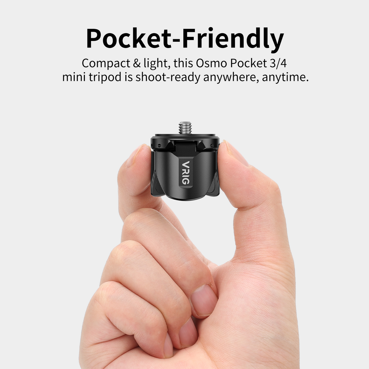 VRIG TP-41 Magnetic Mini Tripod for DJI OSMO Pocket 4P/4/3 & Insta360 Luna Ultra