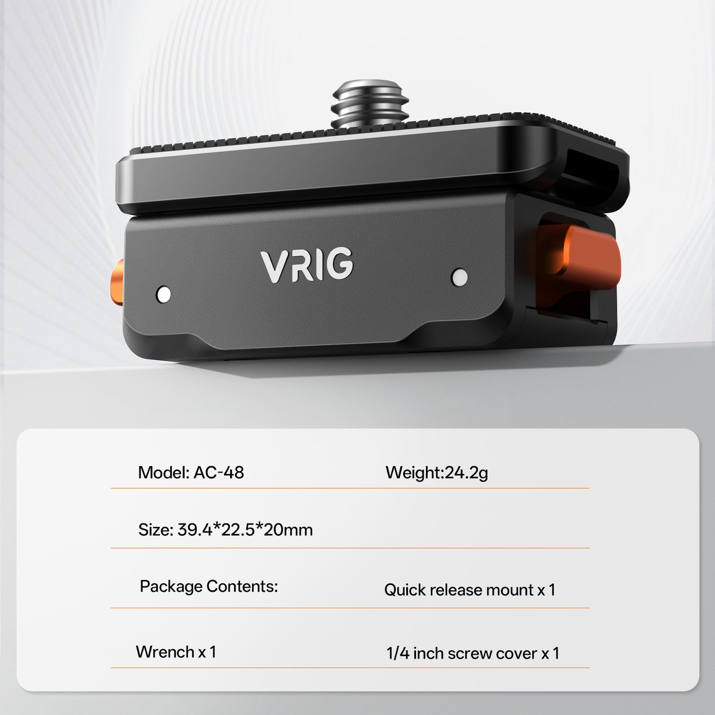 VRIG AC-48 Magnetic Quick Release Mount for Insta 360 Ace Pro 2/ Ace Pro/Ace/ X5/ X4/ X4 Air/ X3,