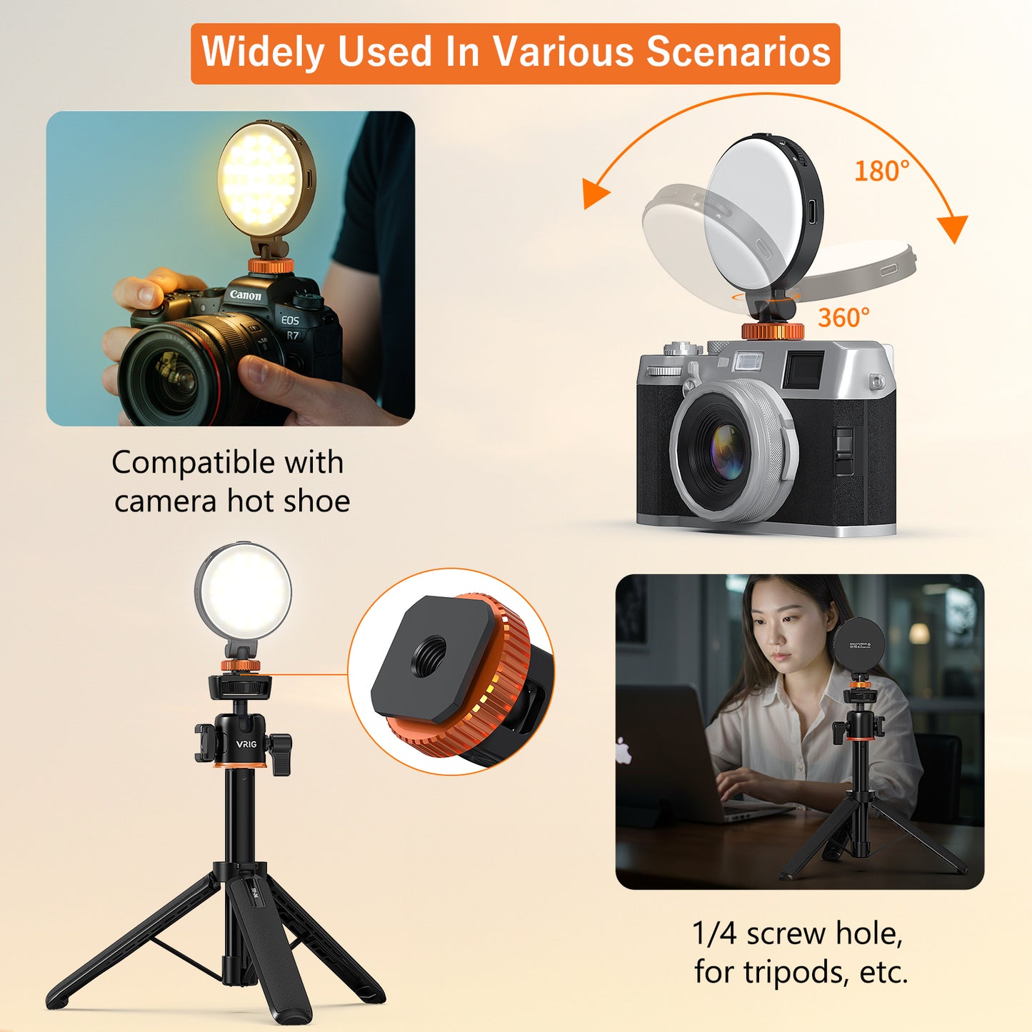 VRIG FD-05 Led Video Light with Cold Shoe