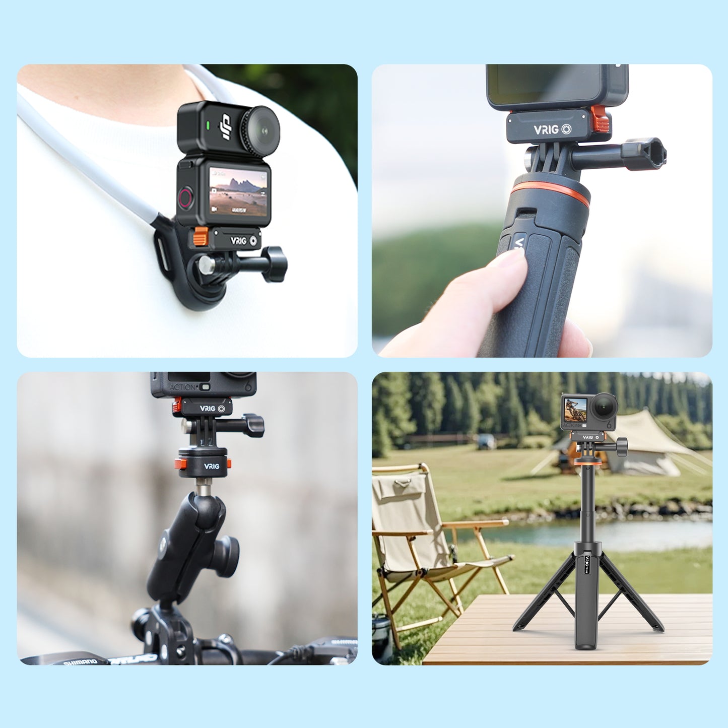 VRIG AC-65 Magnetic Quick-Release Adapter Mount for DJI Osmo Nano/Action 6