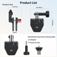 VRIG AC-93 Motorcycle Windshield Clip Mount for Insta360 X6/X5 GoPro Hero 13/12
